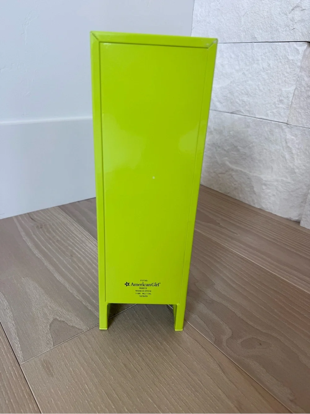 American Girl Lime Green Mini Locker with Purple Lock
